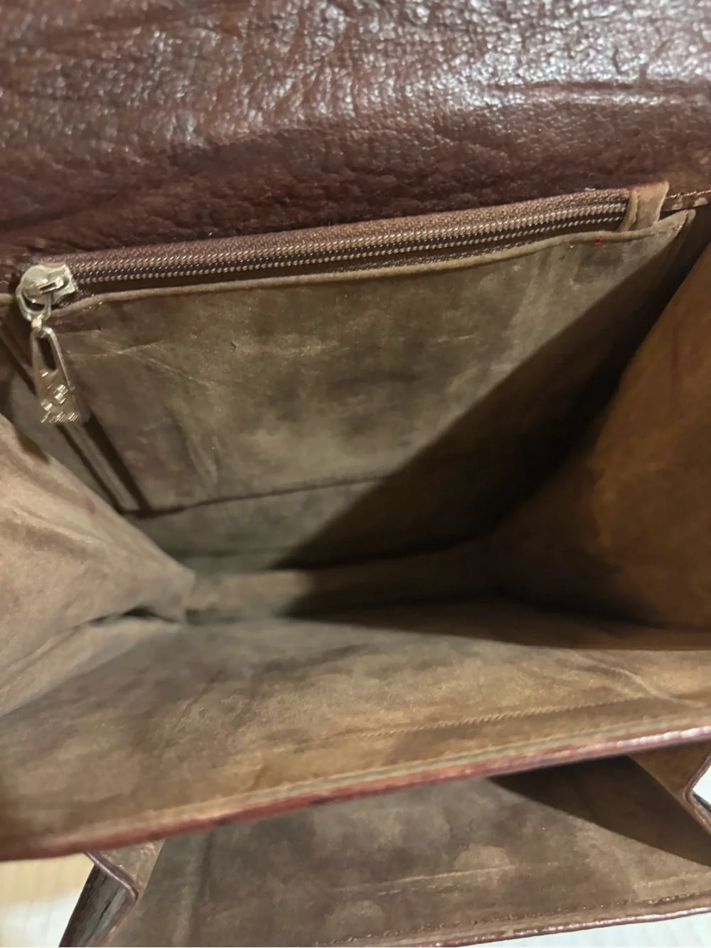 Men's  unisex Brown Leather Crossbody Bag - Classic Work Satchel